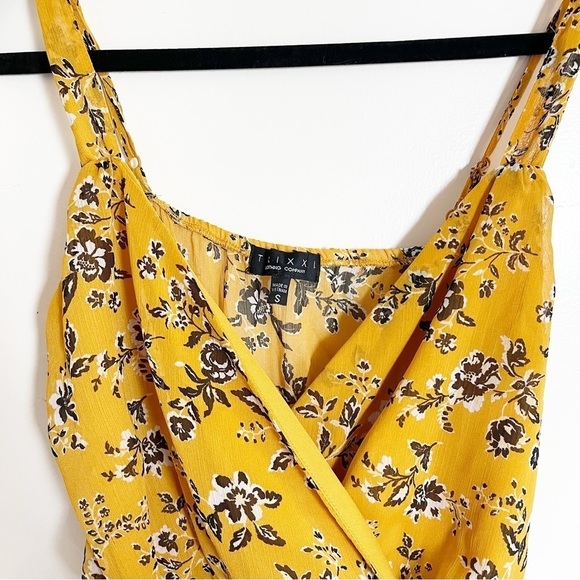 TRIXXI Women’s Yellow Floral Dress - Small - Picture 4 of 10